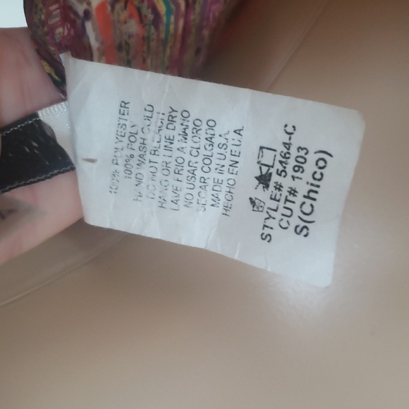 Brendas s earth toned tribal patterned button tab quarter sleeve shift - Picture 6 of 6